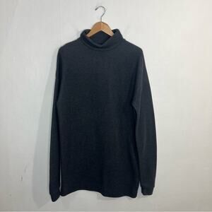 COS Turtleneck Oversized Sweatshirt Gray Long Sleeve Tunic Dress Size Small